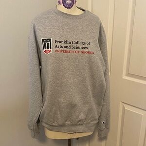 Champion Gray Franklin College Men's Crewneck Sweater